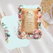 Invitation Anniversaire de la Princesse enchantée Turquoise T