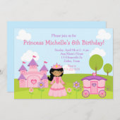 Invitation Anniversaire de la princesse et du château d'Améri (Devant / Derrière)