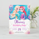 Invitation Anniversaire de la princesse magique Pastel (Debout devant)