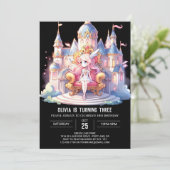 Invitation Anniversaire de la princesse numérique enchantée (Debout devant)