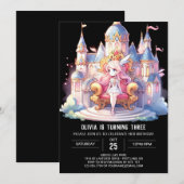 Invitation Anniversaire de la princesse numérique enchantée (Devant / Derrière)