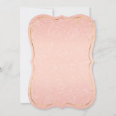 Invitation Anniversaire de la princesse Quinceanera rose et o (Dos)