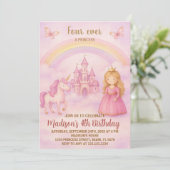 Invitation Anniversaire de la princesse rose (Debout devant)