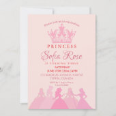 Invitation Anniversaire de la princesse rose (Devant)