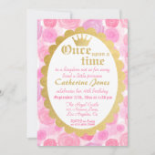 Invitation Anniversaire de la princesse royale rose (Devant)