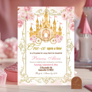 Invitation Anniversaire de la Princesse Une Fois sur Temps