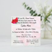 Invitation Anniversaire de la Quinceanera de la Rose rouge (Debout devant)