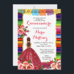 Invitation Anniversaire de la Quinceañera rouge<br><div class="desc">Invitation Anniversaire de la QuinceañeraMis Quince Anos,  15e Anniversaire, </div>