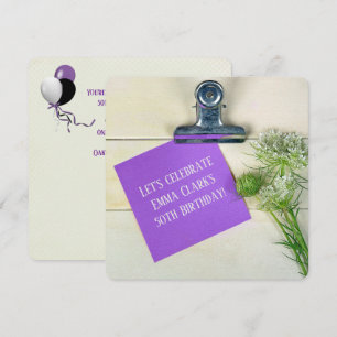 Invitation Anniversaire de la Reine Anne sur la dentelle du p