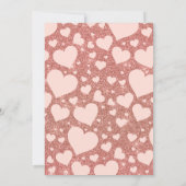 Invitation Anniversaire De La Reine Des Coeurs D'Or rose (Dos)