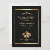 Invitation Anniversaire de la reine royale (Devant)