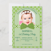 Invitation Anniversaire de la Saint-Patrick 1 an (Devant)