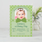Invitation Anniversaire de la Saint-Patrick 1 an (Debout devant)