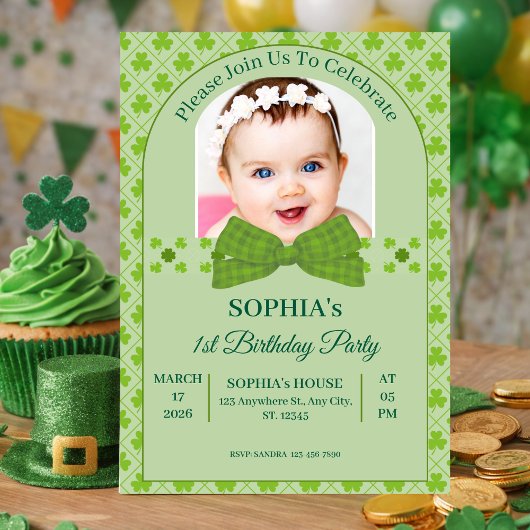 Invitation Anniversaire de la Saint-Patrick 1 an