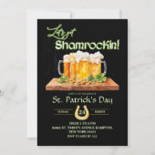 Invitation Anniversaire de la Saint-Patrick Trèfle Irlandais (Devant)