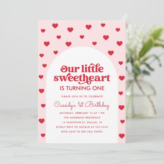 Invitation Anniversaire de la Saint-Valentin (Debout devant)