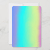 Invitation Anniversaire de la sirène arc-en-ciel (Dos)