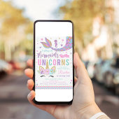 Invitation Anniversaire de la sirène de licorne magique