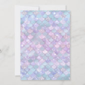 Invitation Anniversaire de la sirène mignonne sous l'invitati (Dos)