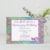 Invitation Anniversaire de la sirène personnalisée (Debout devant)