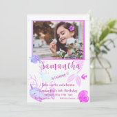 Invitation Anniversaire de la sirène, sous la mer, 6e anniver (Debout devant)