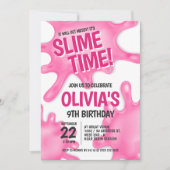 Invitation Anniversaire de la Soirée Rose Slime (Devant)