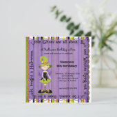 Invitation Anniversaire de la sorcière de Hocus Pocus (Debout devant)