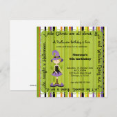 Invitation Anniversaire de la sorcière de Hocus Pocus (Vert) (Devant / Derrière)