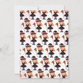 Invitation Anniversaire de la Sorcière Rose Halloween (Dos)