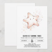 Invitation Anniversaire de la Star Céleste (Devant / Derrière)