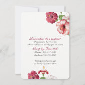 Invitation Anniversaire de la surprise (Dos)
