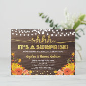 Invitation Anniversaire de la surprise de l'automne de l'aube (Debout devant)