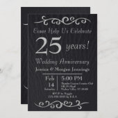 Invitation Anniversaire de la Texture Noire Classi (Devant / Derrière)