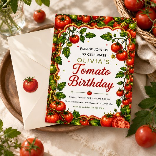 Invitation Anniversaire de la Tomate Rouge