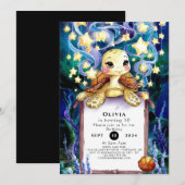 Invitation Anniversaire de la tortue sous-marine mignonne (Devant / Derrière)