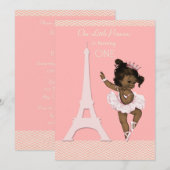 Invitation Anniversaire de la Tour Eiffel de Ballerina (Devant / Derrière)