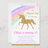 Invitation Anniversaire de la Unicorn, Parti de la (Devant)