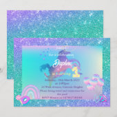 Invitation Anniversaire de la Unicorne, 1 invitati (Devant / Derrière)