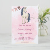 Invitation Anniversaire de la Unicorne - Fête des  (Debout devant)