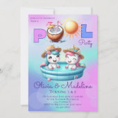 Invitation Anniversaire de la Unicorne Soeurs frèr (Devant)