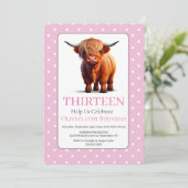 Invitation Anniversaire de la vache de Charming Met Highland (Debout devant)
