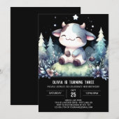 Invitation Anniversaire de la vache éditable rustique (Devant / Derrière)