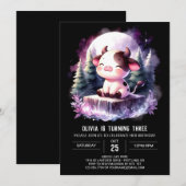 Invitation Anniversaire de la vache moderne modifiable (Devant / Derrière)