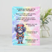 Invitation Anniversaire de la vieille hippie - Fête de l'homm (Debout devant)