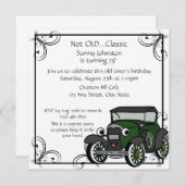 Invitation Anniversaire de la voiture (Devant / Derrière)
