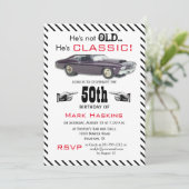 Invitation Anniversaire de la voiture pas vieux mais classiqu (Debout devant)