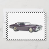 Invitation Anniversaire de la voiture pas vieux mais classiqu (Dos)