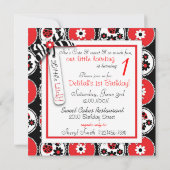 Invitation Anniversaire de Lady Bug Cupcake (Dos)
