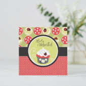 Invitation Anniversaire de Lady Bug et Cupcake (Debout devant)