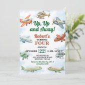 Invitation Anniversaire de l'aéronef vers le haut et vers le  (Debout devant)